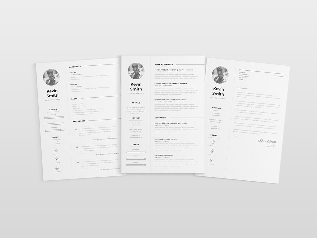 minimalist resume template word free download