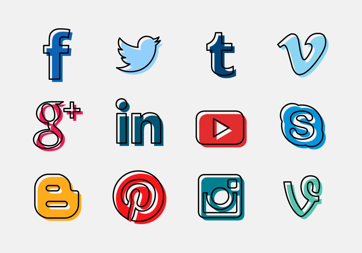 vector icons social media free