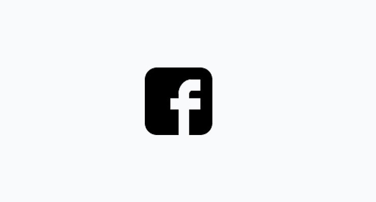 facebook logo icon black