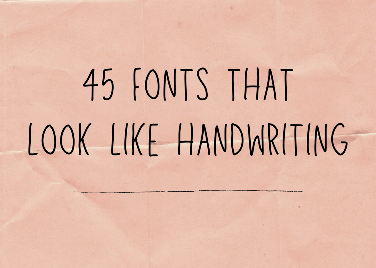 handwriting font realistic
