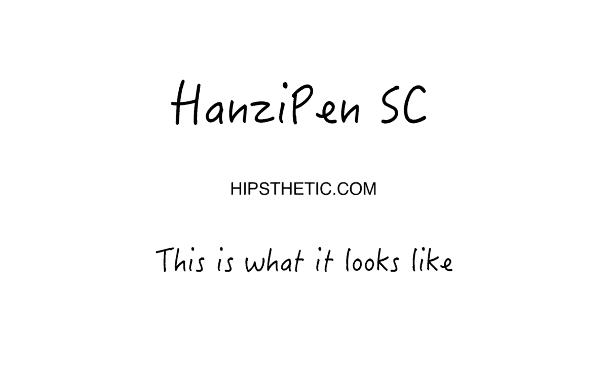 Hanzipen Sc Regular Font
